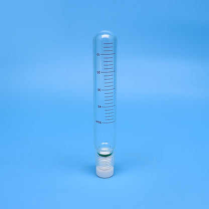 Round glass test tubes / pressure reaction tubes with PTFE screw plug and clear scales