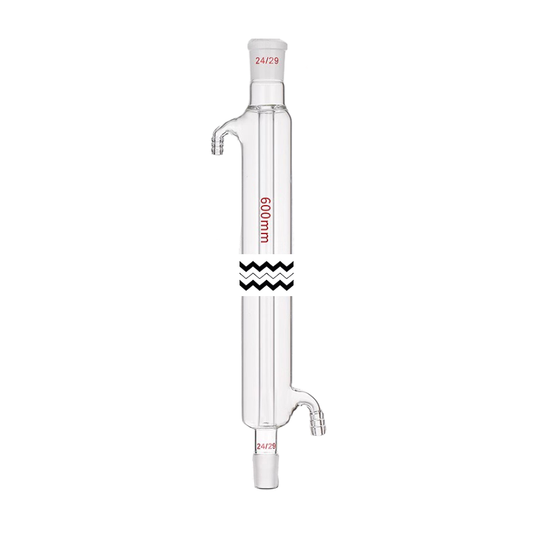Glass Straight serpentine reflux device / concentrator condenser