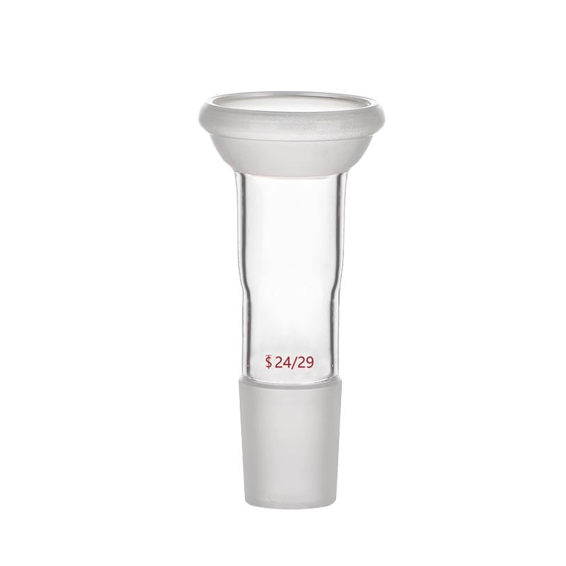 Borosilicate glass reducing/enlarging distillation joint adapter