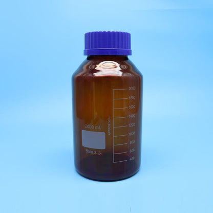 2000 ml brown borosilicate glass chemical reagent bottle