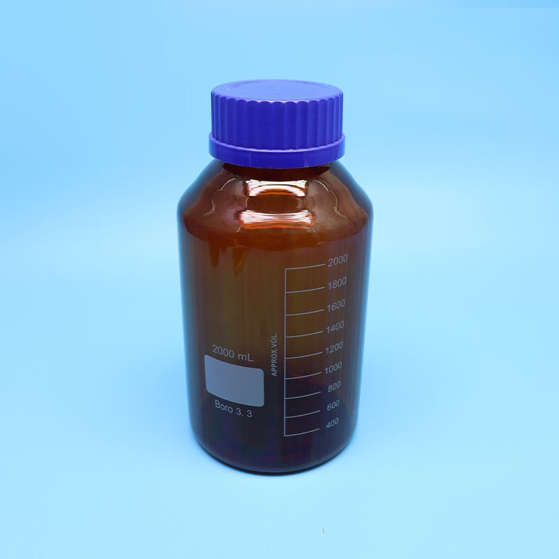 2000 ml brown borosilicate glass chemical reagent bottle