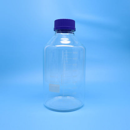 5000 ml clear glass GL80 reagent bottle with blue screw cap