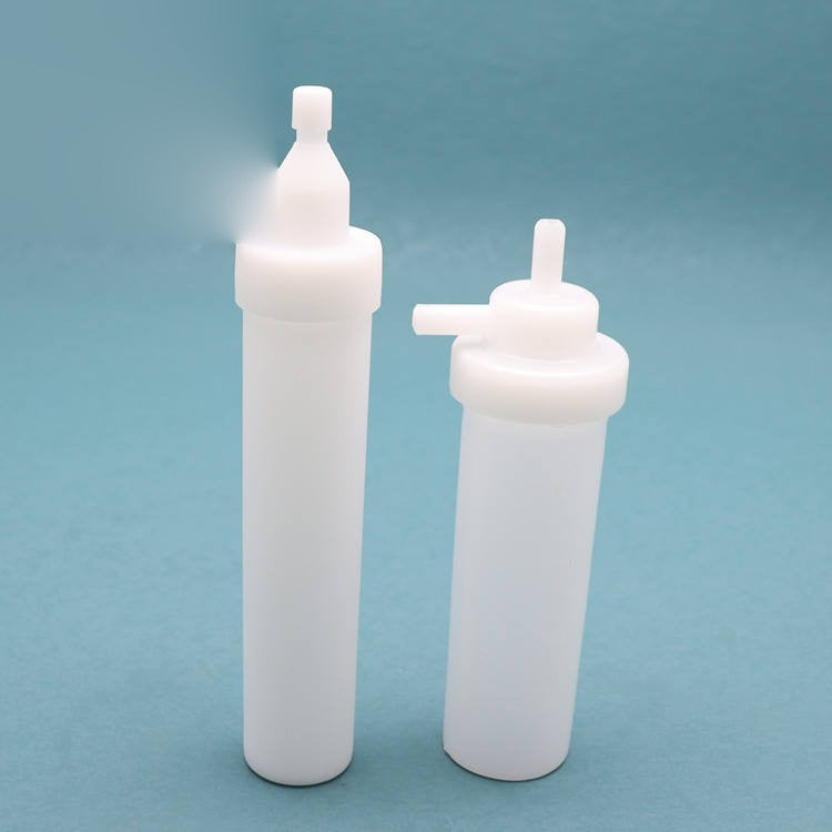Bare PTFE impact-type absorption bottle; matches title