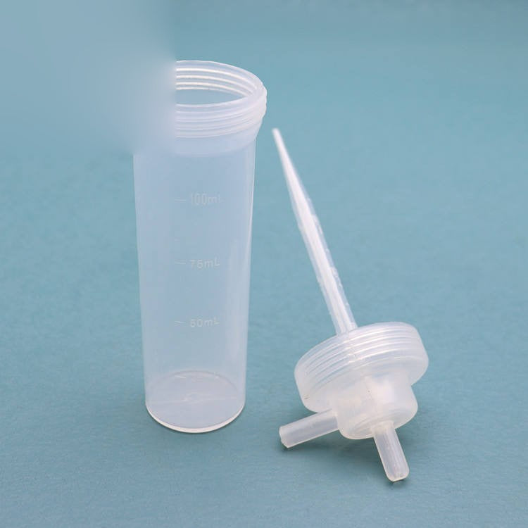 Bare PTFE impact-type absorption bottle; matches title