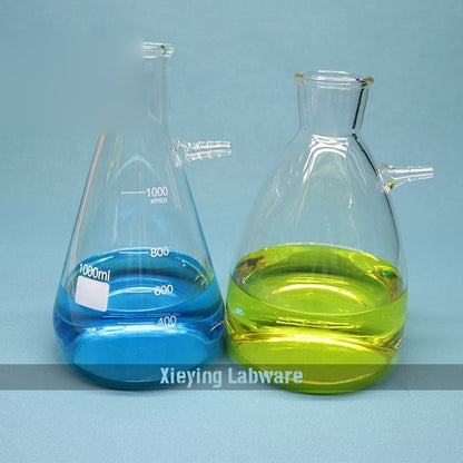 Erlenmeyer filter flask with upper side tubulation