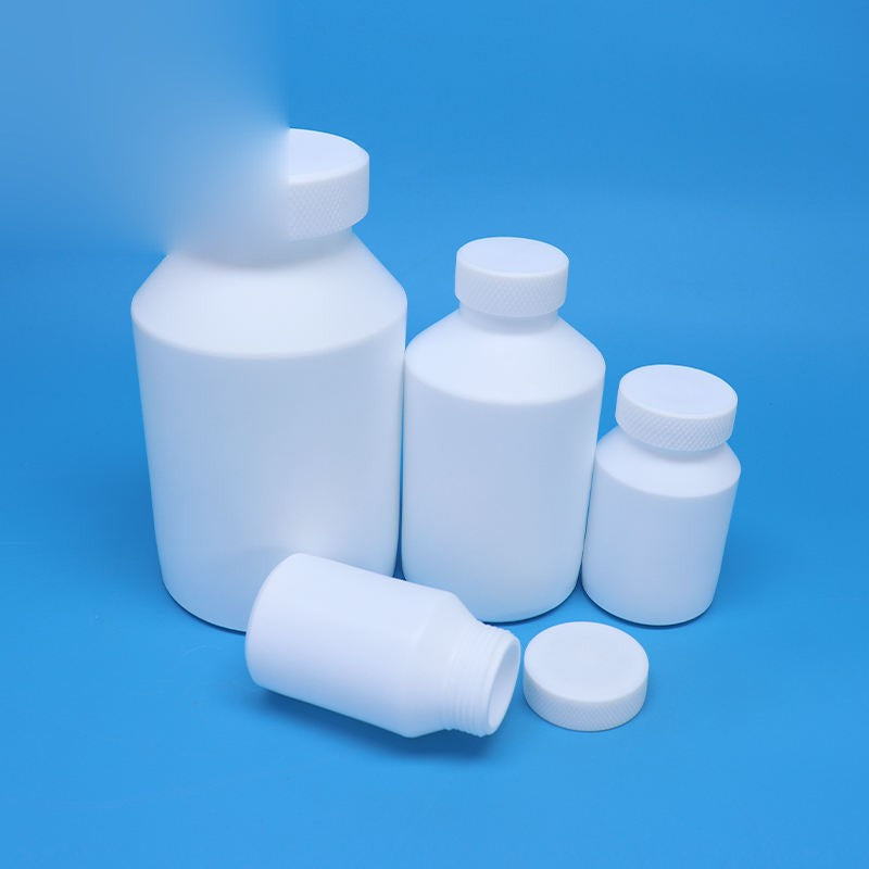 Laboratory-grade PTFE reagent bottles