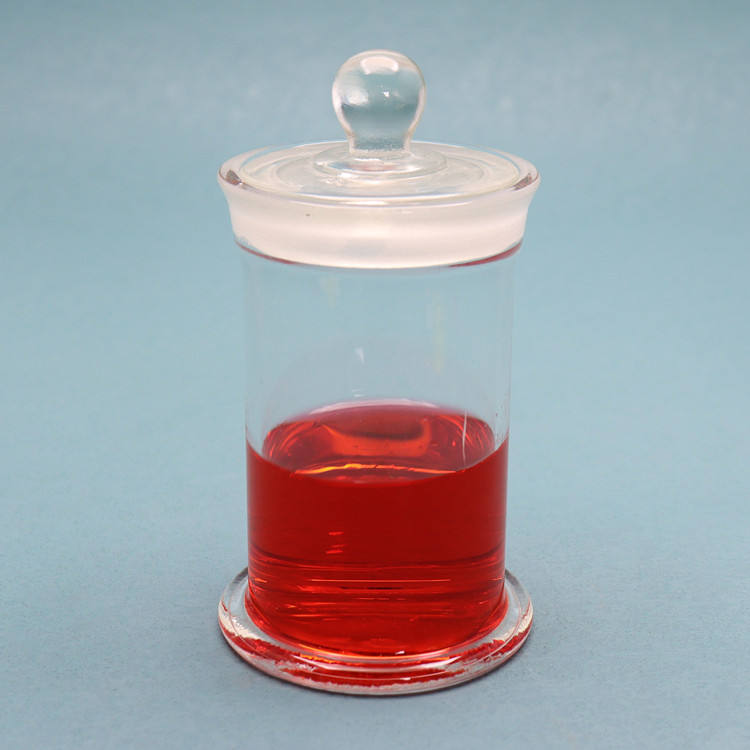 Round glass specimen jar/bottle with frosted glass stopper