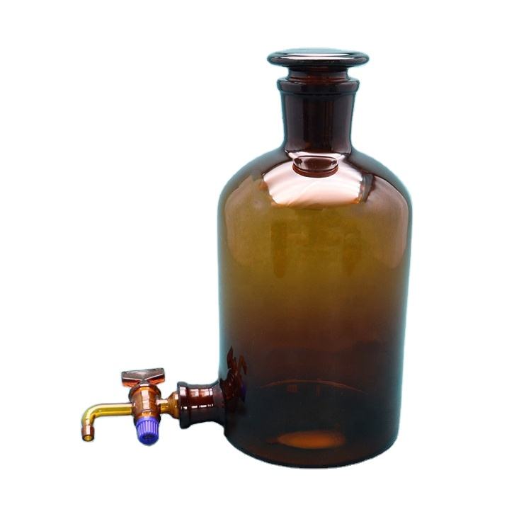 Borosilicate Glass aspirator bottle with bottom hose connection/stopcock