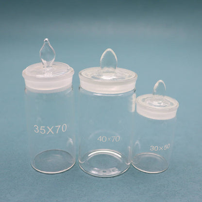 Glass weighing bottle with standard taper joint