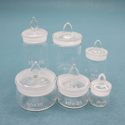Glass weighing bottle with standard taper joint