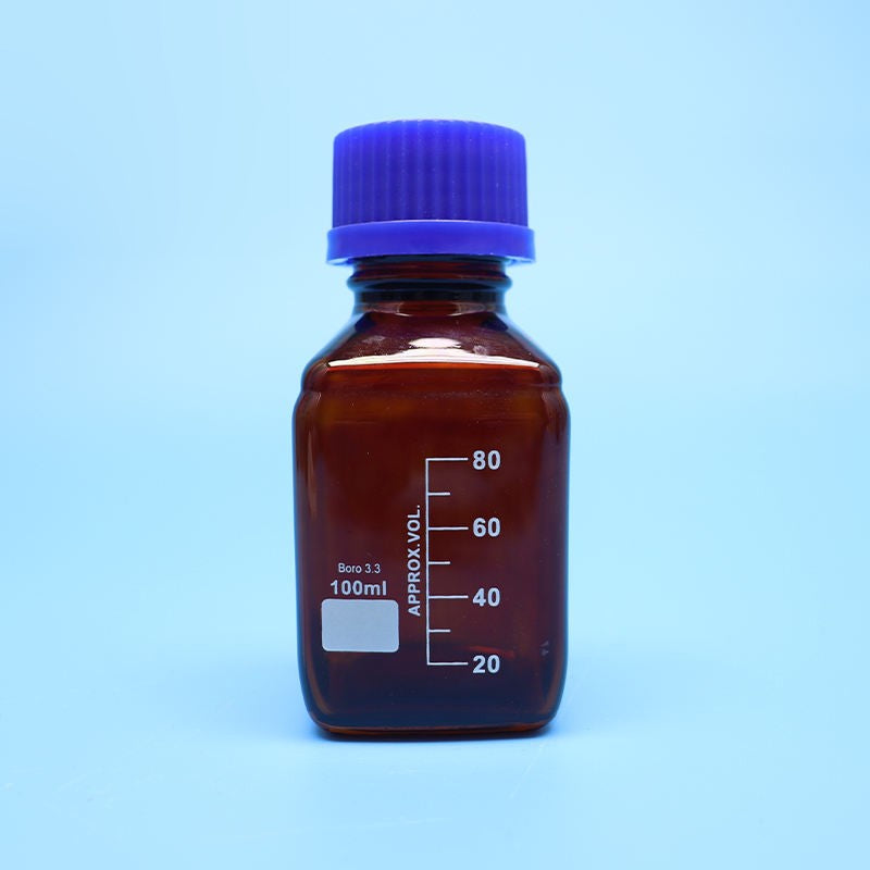 Square GL45 glass reagent bottle