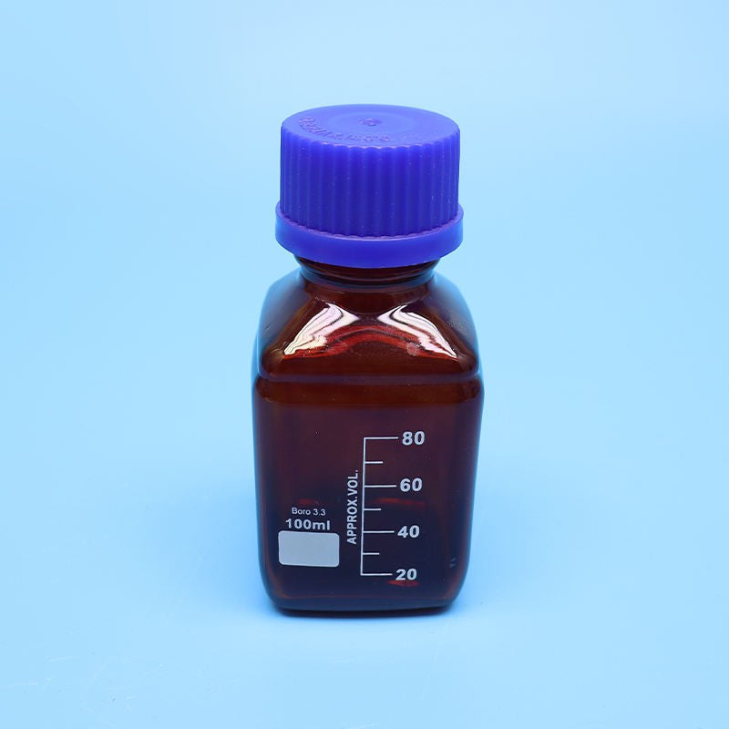 Square GL45 glass reagent bottle