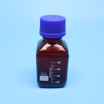 Square GL45 glass reagent bottle