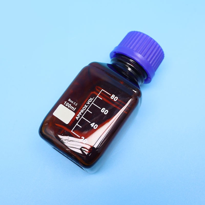 Square GL45 glass reagent bottle