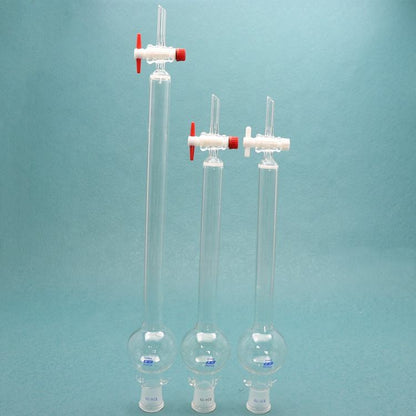 Glass Flash chromatography column with reservoir