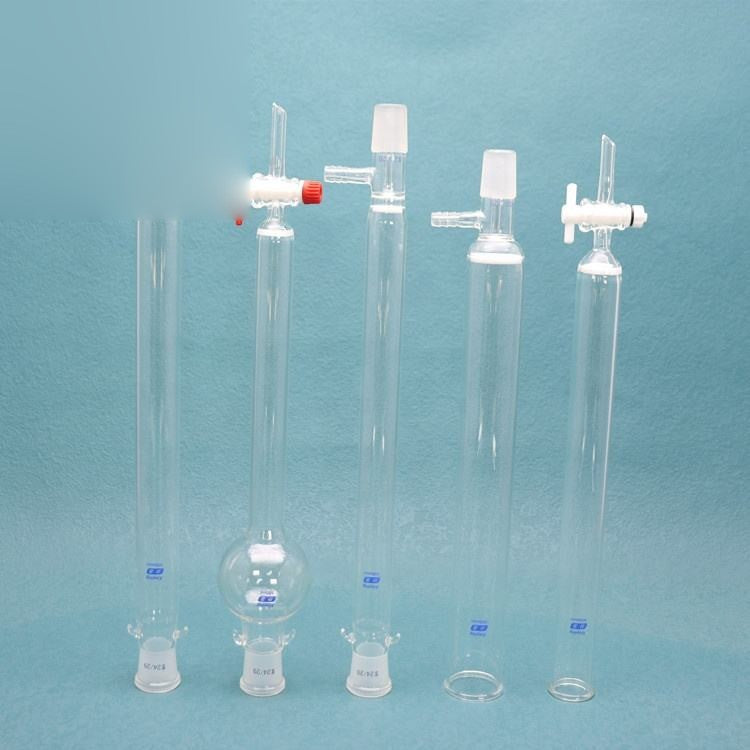 Glass Flash chromatography column with fritted disc