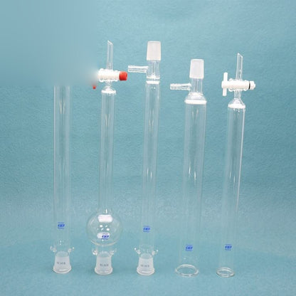 Glass Flash chromatography column with fritted disc
