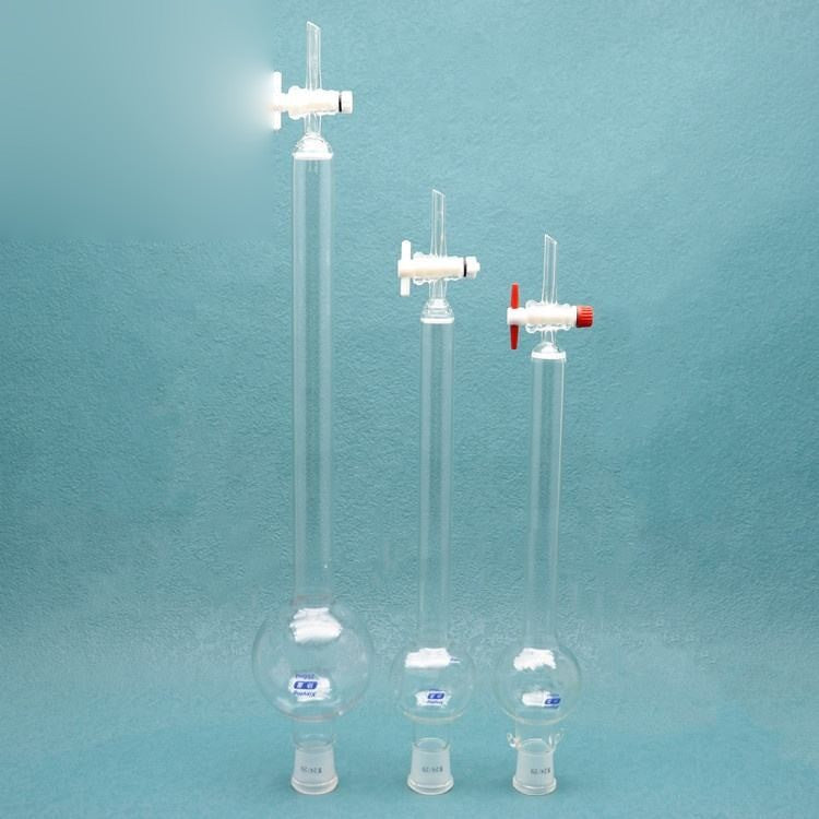 Glass Flash chromatography column with fritted disc