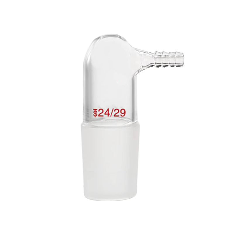 Glass bending inlet adapter with standard conical adapter and 10mm hose