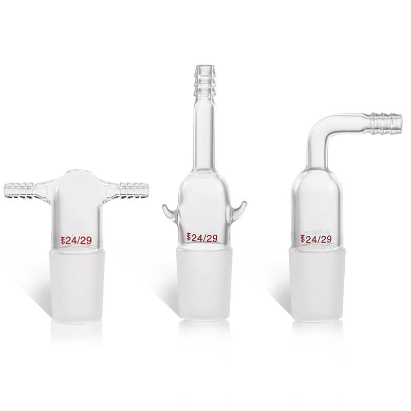 Straight/bent glass inlet/outlet adapter
