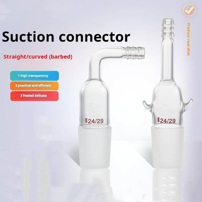 Straight/bent glass inlet/outlet adapter