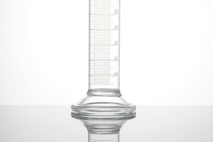 Graduated glass measuring cylinder