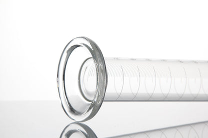 Graduated glass measuring cylinder