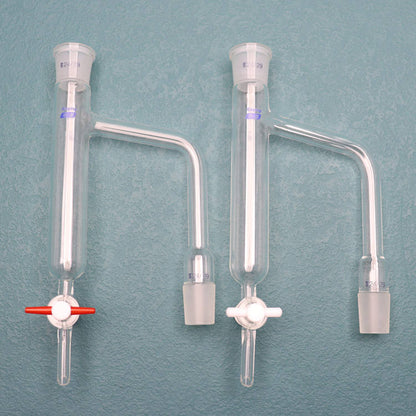Glass water distributor with PTFE/glass piston stopcock