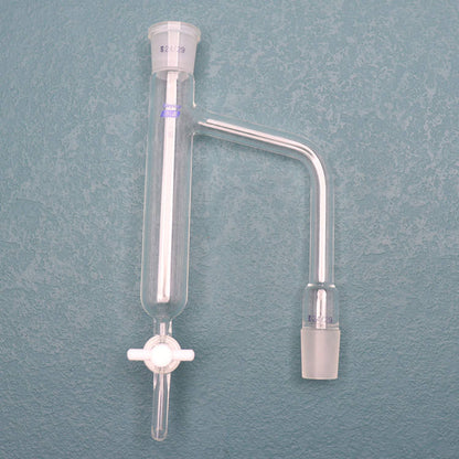 Glass water distributor with PTFE/glass piston stopcock