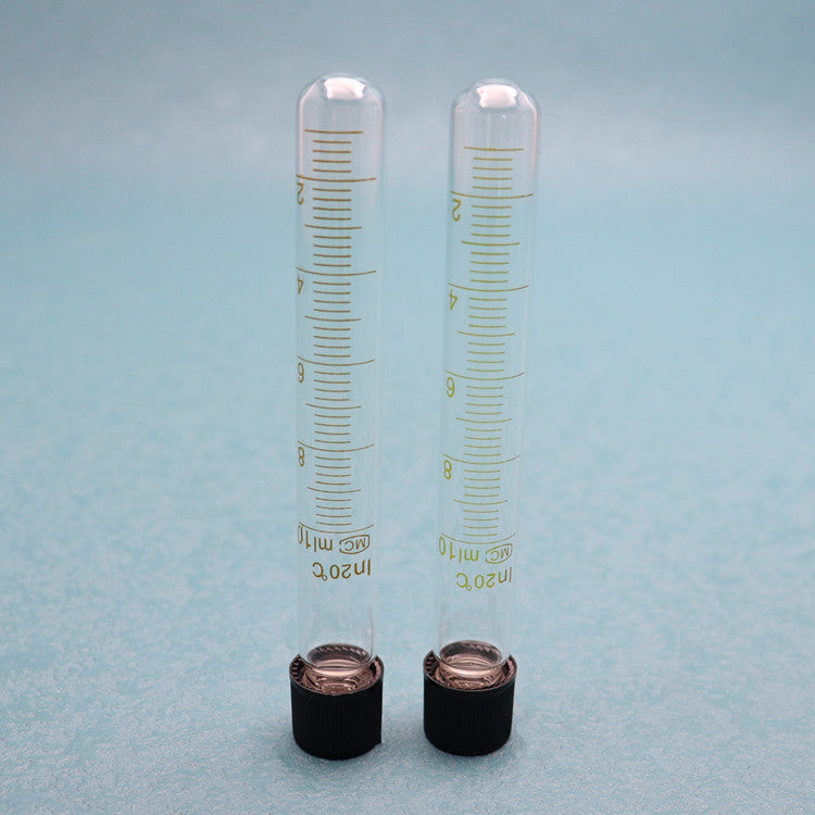 Borosilicate glass culture/test tube with screwcap and PTFE stopper