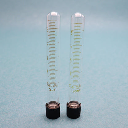 Borosilicate glass culture/test tube with screwcap and PTFE stopper