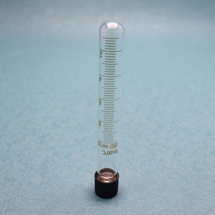 Borosilicate glass culture/test tube with screwcap and PTFE stopper