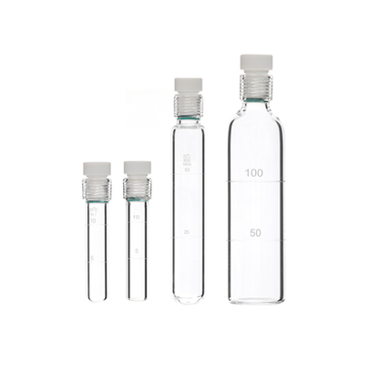 Borosilicate glass colorimetric tube with plastic plug