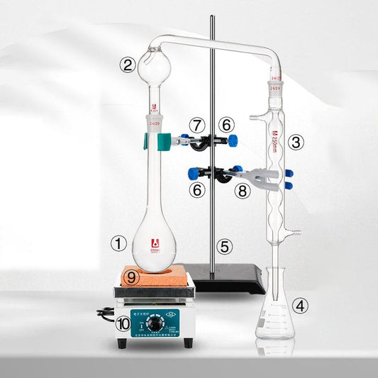 Kjeldahl Distillation apparatus Kit with Allihn Condenser, 250-1.000 ml, include stand & heating