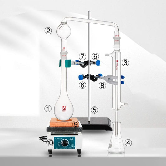 Kjeldahl Distillation apparatus Kit with Liebig Condenser, 250-1.000 ml, include stand & heating