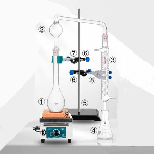 Kjeldahl Distillation apparatus Kit with Graham Condenser, 250-1.000 ml, include stand & heating