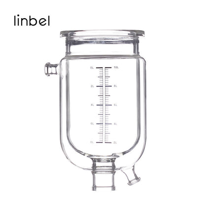 Glass reactor collection bottle
