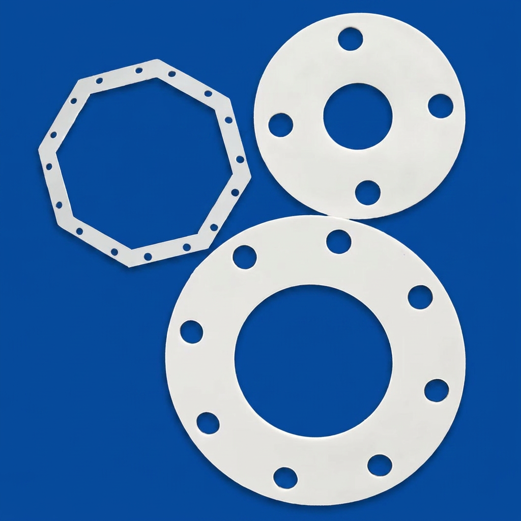 Flat PTFE gaskets
