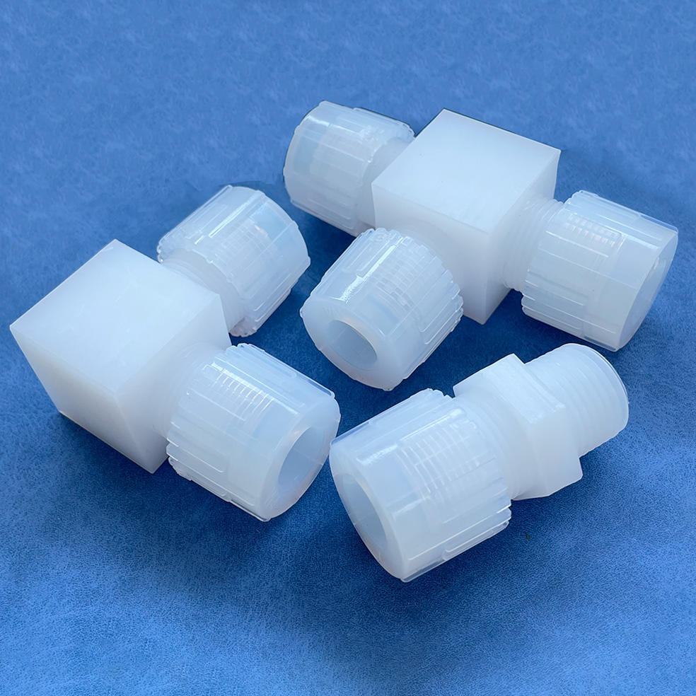 Acid Resistant PFA Union Elbow Injection Molded Straight