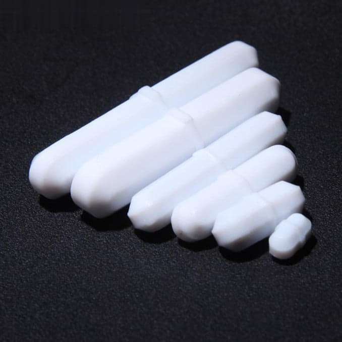 Magnetic spinbars with center ring, length 6 to 100 mm, 10 units/pack