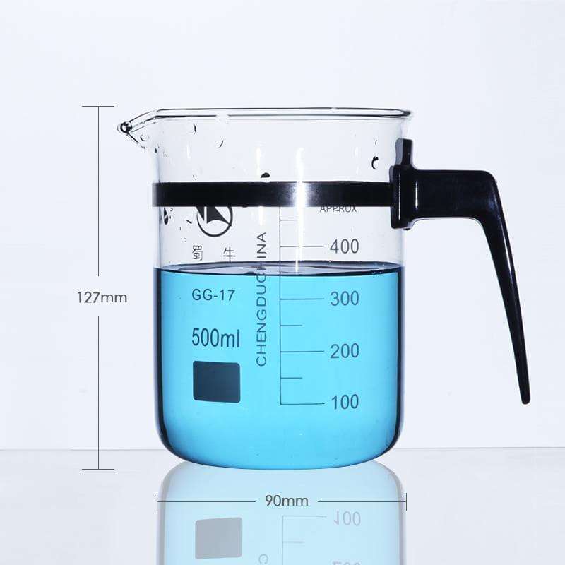 Measuring beaker with handle, graduated, 500 ml to 1.000 ml