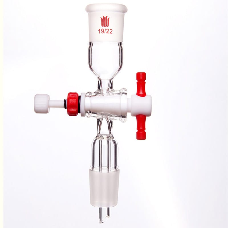 Metering Flow Control Straight Adapter with PTFE Stopcock