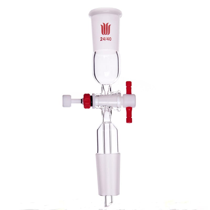Metering Flow Control Straight Adapter with PTFE Stopcock