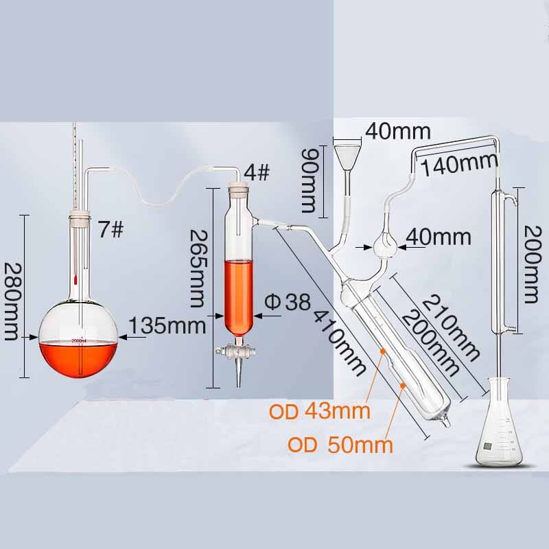 Micro Kjeldahl apparatus acc. to Parnas Wagner Pregl, Flask Volume 1000-2000ml