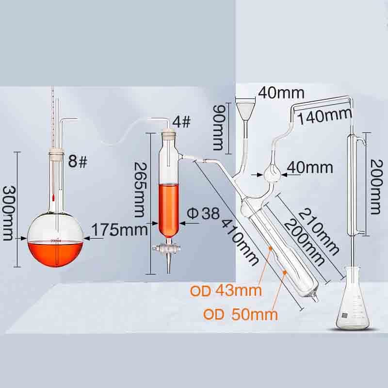 Micro Kjeldahl apparatus acc. to Parnas Wagner Pregl, Flask Volume 1000-2000ml