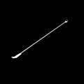 Micro spoon with spatula, stainless steel, length 10 to 30 cm
