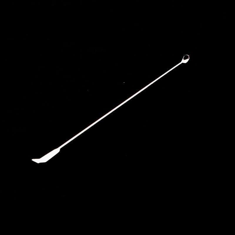 Micro spoon with spatula, stainless steel, length 10 to 30 cm