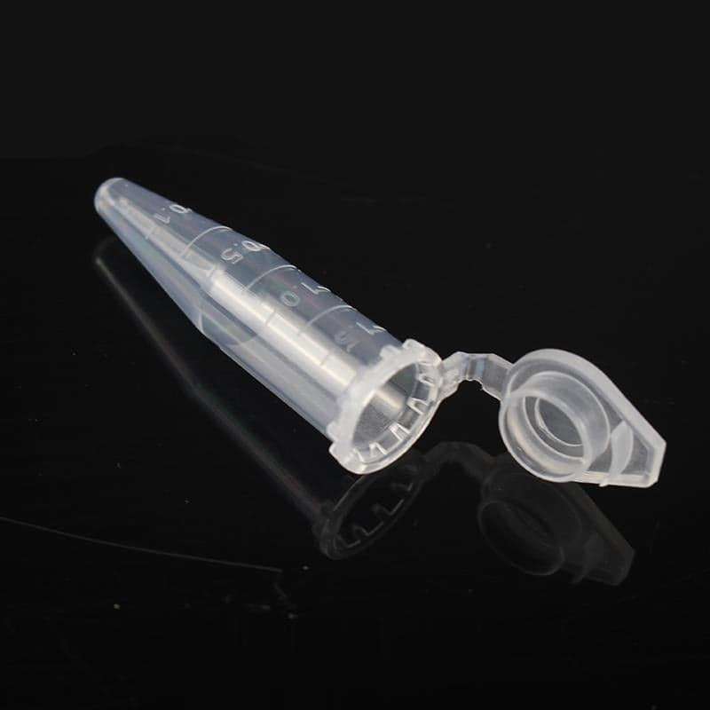 Microcentrifuge tubes with snap cap, capacity 0.2 to 5 ml
