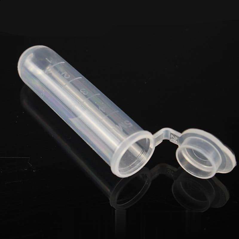 Microcentrifuge tubes with snap cap, capacity 0.2 to 5 ml