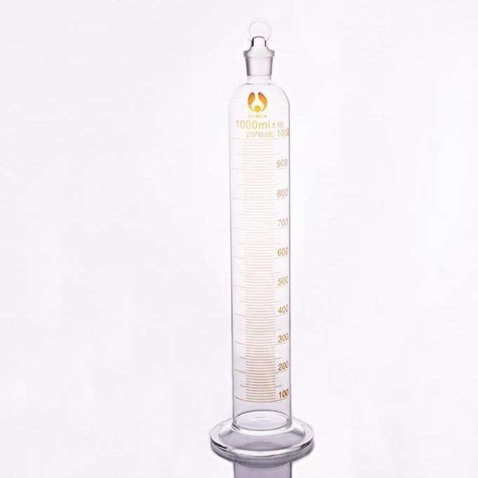 Mixing cylinder with stopper, capacity 50 to 3.000 ml